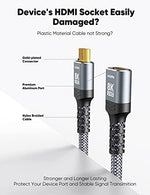 Durable Highwings short HDMI 2.1 cable illustrating extreme flexibility and strain relief.