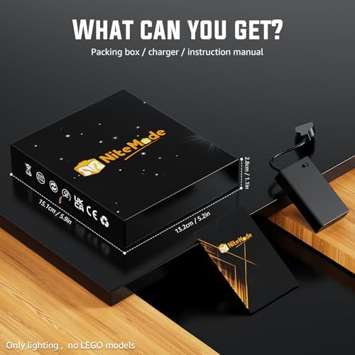 Nitemode lighting kit components for Lego Speed Champions series