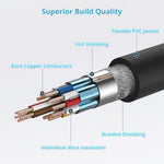 Authentic Kado DP to DP connection cord displaying the gold-plated pins for reliable high-refresh gaming transmission.