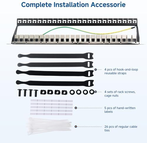 Cable Matters RJ45 inline keystone patch panel showing close up details of individual ports