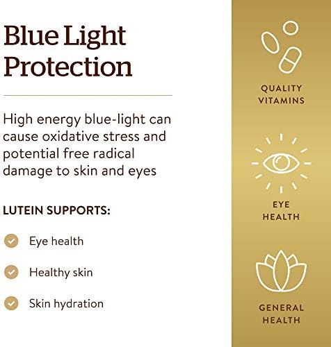 Authentic USA imported Solgar Lutein bottle side profile