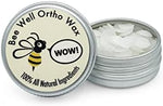 Bee Well Ortho Wax natural beeswax ingredients display