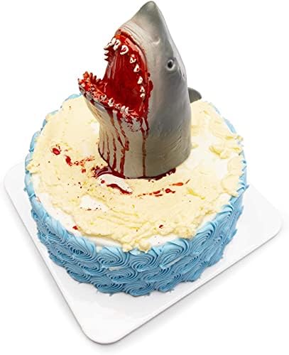 Side profile of Yolococa latex shark puppet with detailed texture
