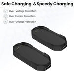 Oshmirian charging stand side view detailing the USB Type C input port configuration.