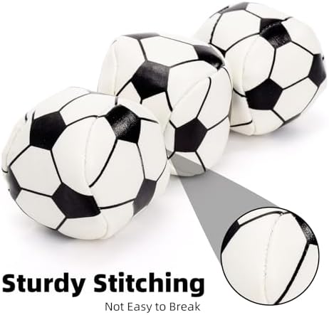 Top view of Elfully black and white soccer design balls