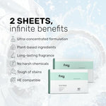 FREY Cedar Grove fabric softener sheets box showing product details and pack size.
