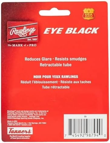 Rawlings baseball eye black stick open view