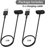 Dual set of black replacement fitness tracker cables packed for travel convenience.