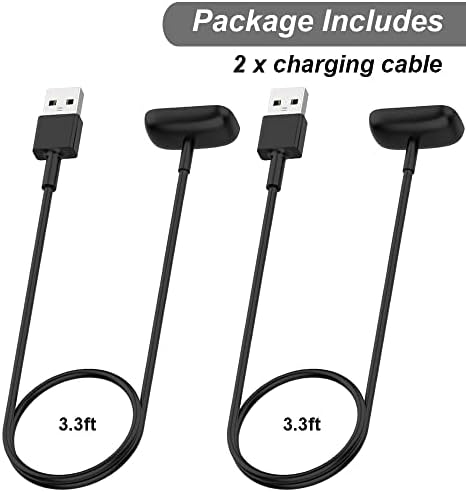 Dual set of black replacement fitness tracker cables packed for travel convenience.