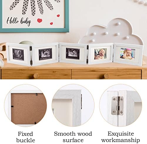 Biubee pregnancy keepsake photo frame close up of the high transparency protective acrylic panel