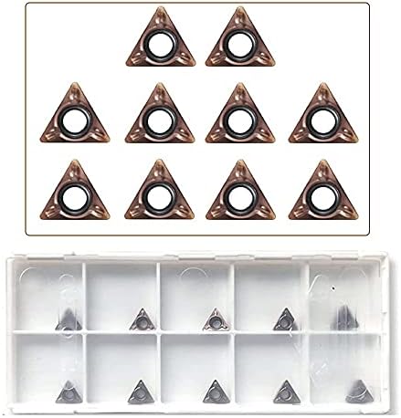 SI FANG Turning Carbide Indexable Inserts for mini Pneumatic Chamfering Machine, Tungsten Steel Replaceable Blade Lather Turning Tool Bit, Metal Cutting and Chamfering,10 Pieces in A Box - Image 2