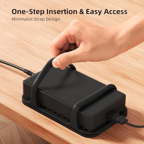 Adhesive back of Eletiuo charger holder for desk mounting