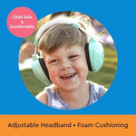 Top view of adjustable noise reducing ear muffs for toddlers