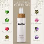Soothe Au Naturel Probiotic Mist ingredients showing aloe and cranberry extracts