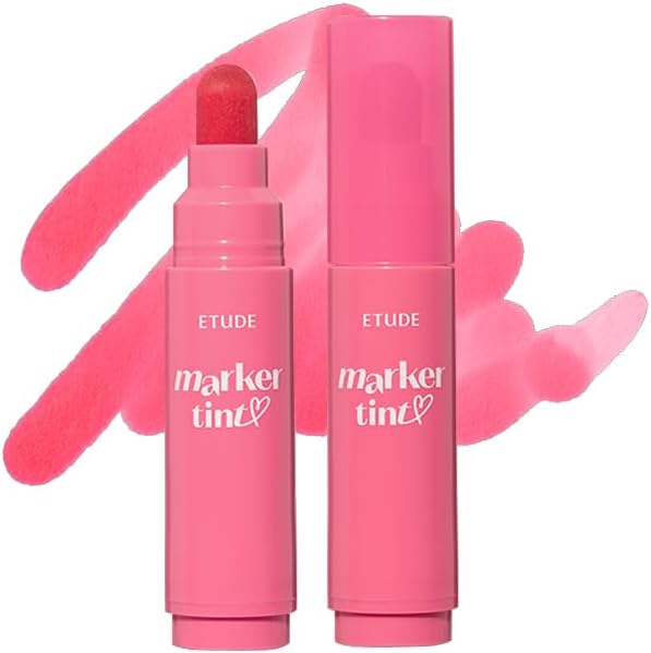 ETUDE Dear Darling Marker Tint 04 Milk Strawberry front view showing the cute pink packaging