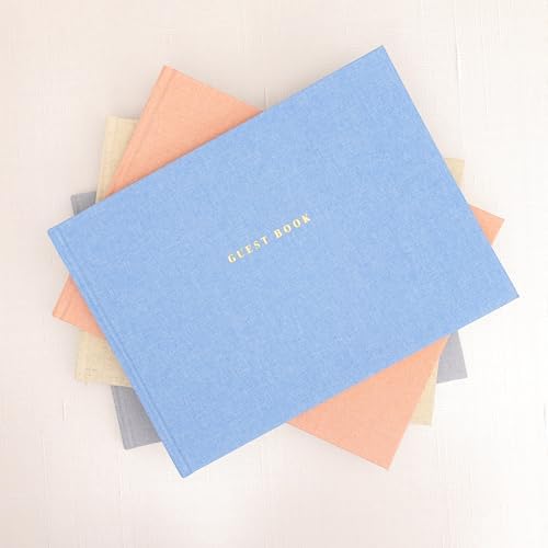High quality linen texture of the Elyn guest book cover
