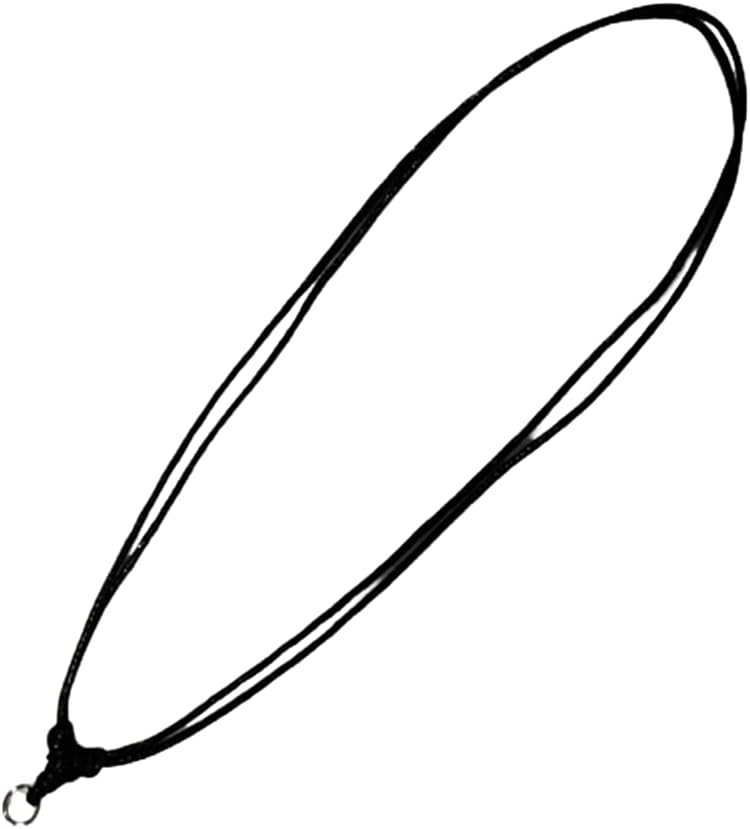 5 Pieces Handmade Craft Vintage Black Cord Rope Adjustable Necklaces With Metal Ring For Hanging Boho Pendants Balck Cord necklace For Men Women Size 18-30 Inches Thick 2 MM. - Image 1