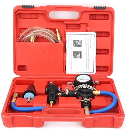 Body Aware coolant vacuum refill kit front view of the complete tool set inside its red carrying case
