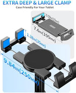 YYDBS car tablet holder in driver mode showing hands free navigation functionality.