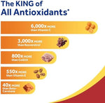 Close up of pure astaxanthin softgels for cellular health and immune support benefits