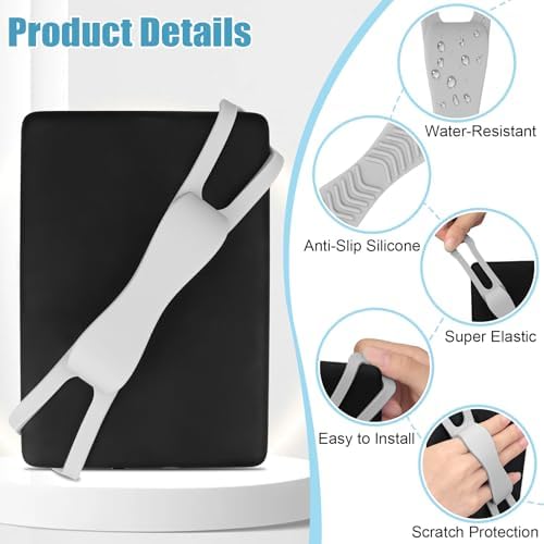 Dexspoeny white and grey tablet hand strap set