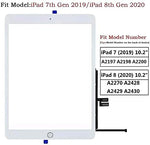 Zentop iPad 7th and 8th generation digitizer replacement glass showing pre installed home button