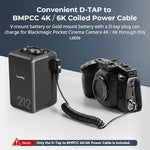 SmallRig camera power cord 4761 highlighting the anti-reverse D-Tap indicator light system.