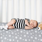 Pack and Play Sheets, 2 Pack Mini Crib Sheets, Stretchy Playard Fitted Sheet, Compatible with Graco Pack n Play, Soft and Breathable Material, Stars & Bunny - Image 7