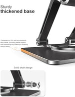 Ergonomic aluminum e-reader cradle with anti-slip silicone padding