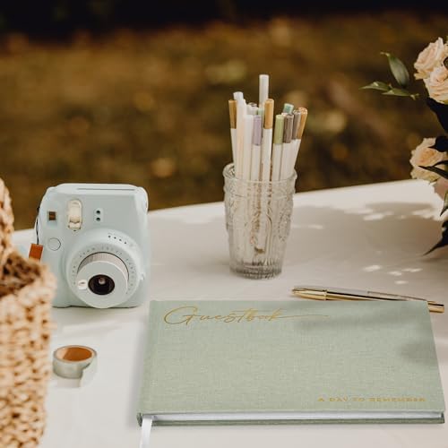 Zicoto guest book displayed at a wedding reception