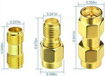 Three piece RF coax SMA adapter set for antenna systems