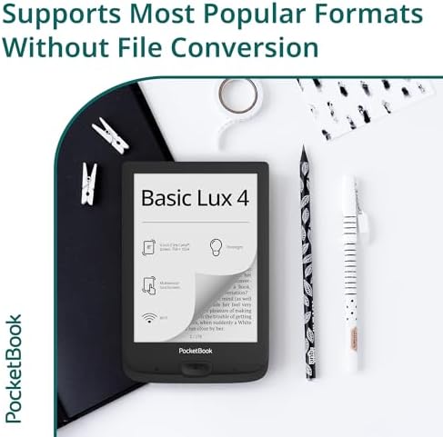 PocketBook Basic Lux 4 showing microSD card slot access