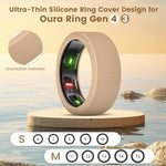 Silicone smart ring protector sleeve on a finger demonstrating slim profile