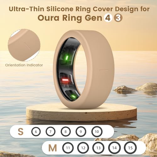 Silicone smart ring protector sleeve on a finger demonstrating slim profile