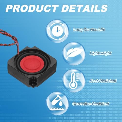 PATIKIL micro audio loudspeaker with 1.25 millimeter plug spacing connector detail for DIY robotics.