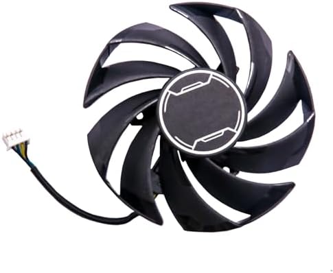 BestParts GPU cooler showing dimensional measurements of the 3.35 inch fan diameter and triangular mounting screw layout.