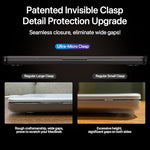 Soonjet holographic color matching laptop shield highlighting the Space Black matte texture