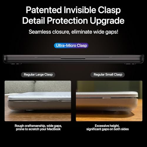 Soonjet holographic color matching laptop shield highlighting the Space Black matte texture