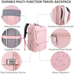 BALEINE aesthetic pink travel gear featuring dedicated shoe compartment and passport security pocket