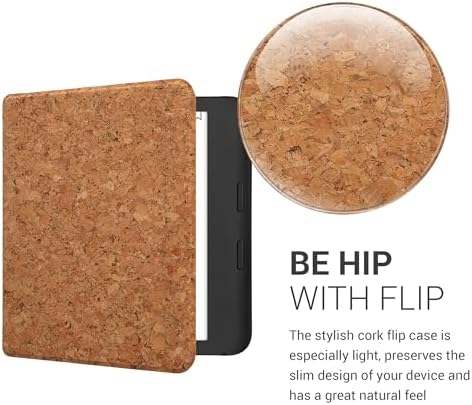 Side profile of kwmobile cork protective folio cover