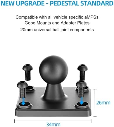 Side view illustration of the heavy duty permanent dashboard bracket installed securely inside a logistics van console