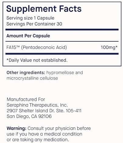 Fatty15 imported USA premium longevity supplement presentation
