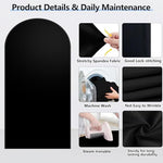 Hemmotop black background cover wrinkle free surface under bright stage lighting
