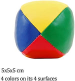 Close-up of a URATOT multi-colored beginner juggling ball highlighting the soft polyurethane textured stitching and premium finish.