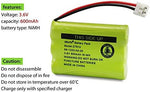 Kruta rechargeable telephone battery side profile showing the secure wire harness connection.