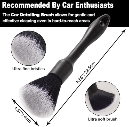 Comfortable silicone hand grip and textured handle of the NIKCOSMK car detailing brush supplies kit