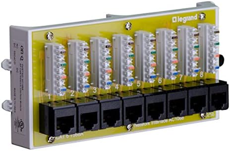 Rear punch-down block view of Legrand network interface module