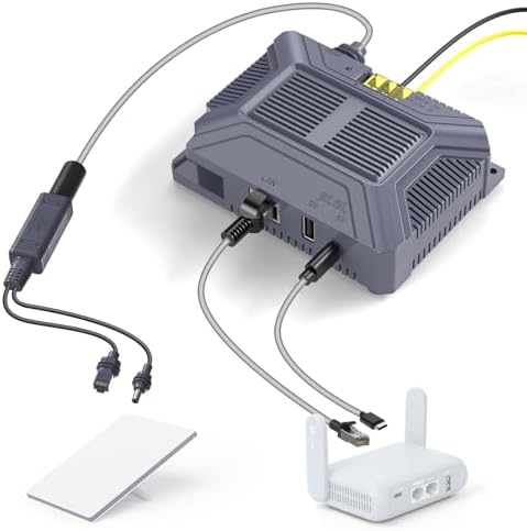 MSAFF Starlink Mini 12V power supply adapter kit with soldering-type RJ45 interface displayed clearly.