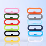 Assorted six color variants of the Tinoaly protective fastener ring clips packaging detail