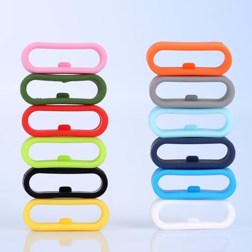 Assorted six color variants of the Tinoaly protective fastener ring clips packaging detail